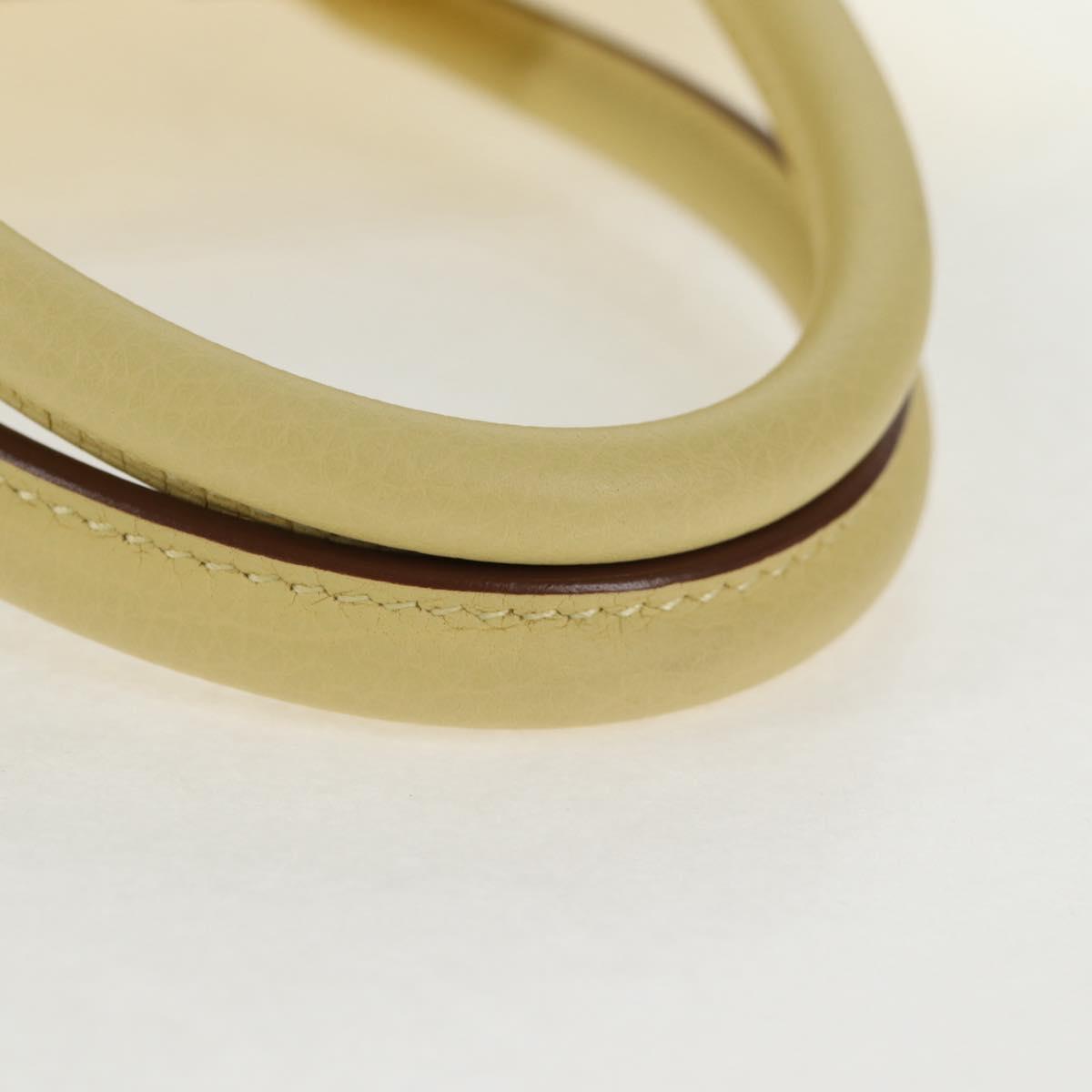 HERMES Birkin 35 Hand Bag Leather Yellow Silver Auth 139051M