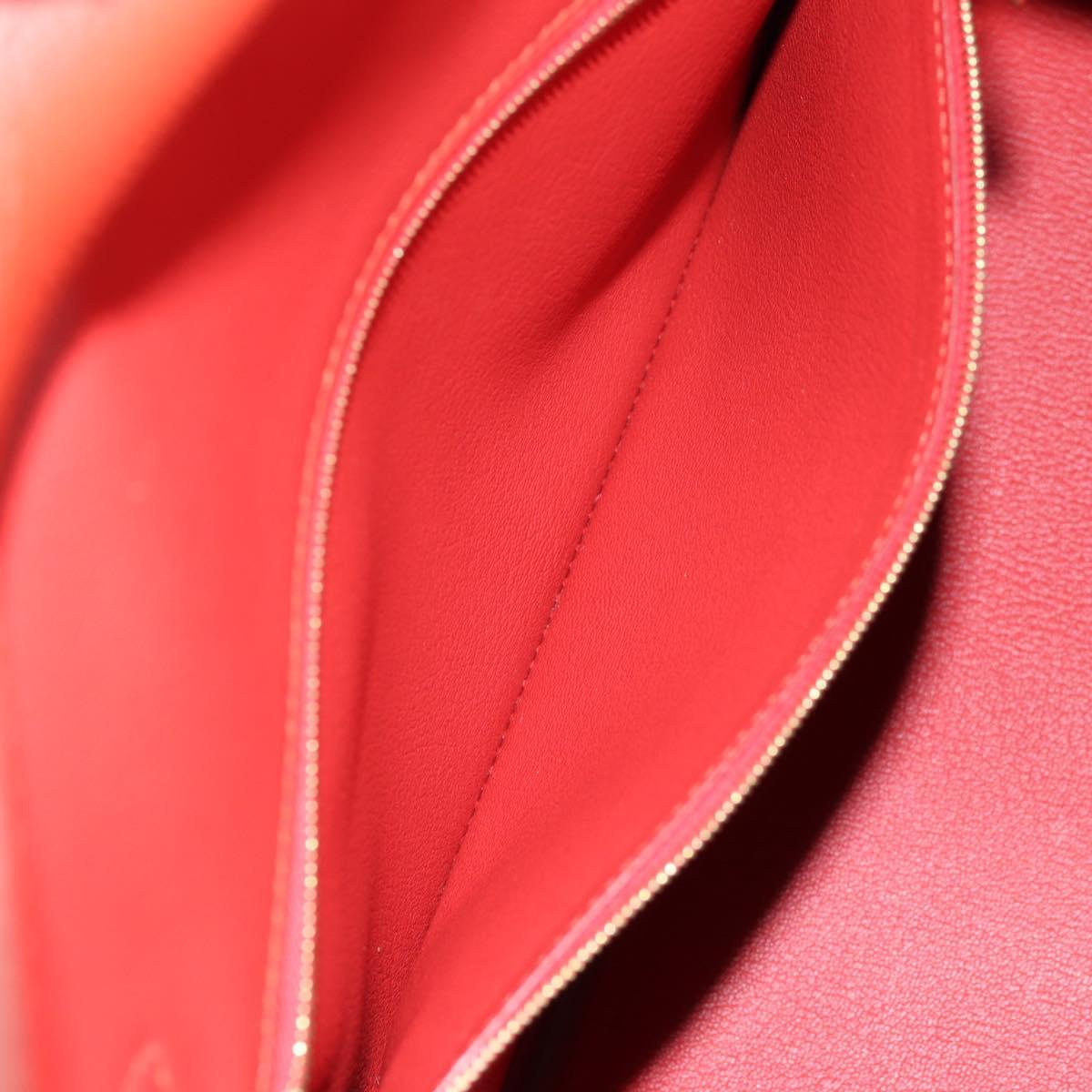 HERMES Birkin 35 Hand Bag Leather Red Gold Auth 139052M