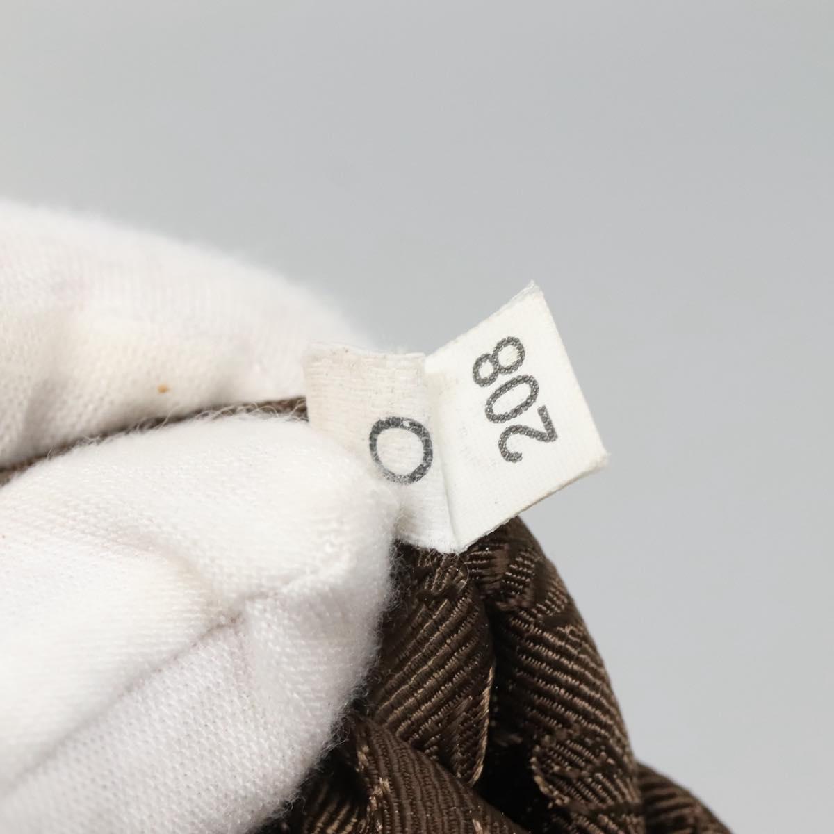 PRADA Tote Bag Nylon Brown Silver Auth 139072