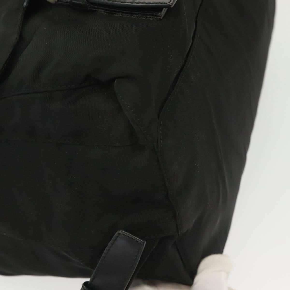 PRADA Backpack Nylon Black Silver Auth 139073