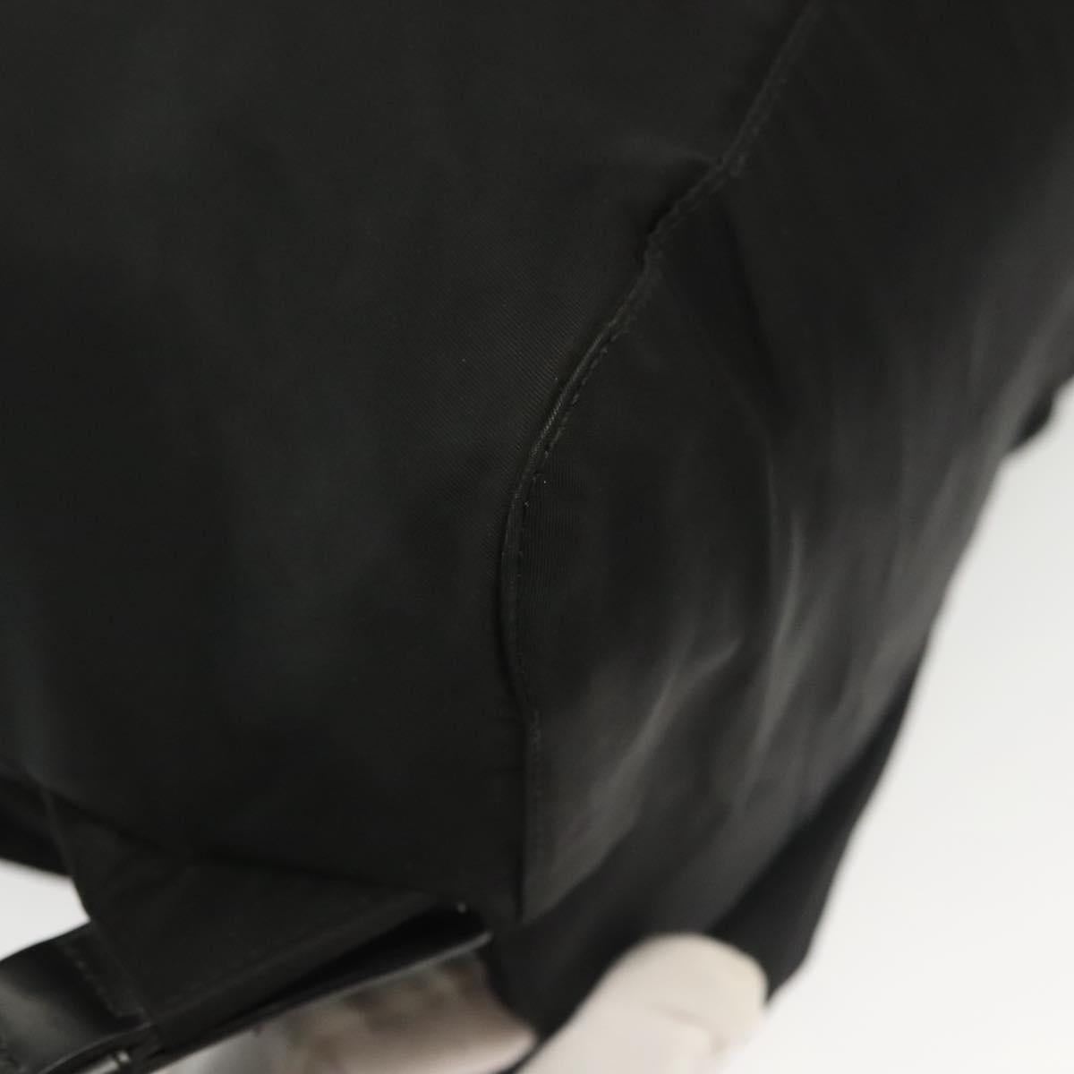 PRADA Backpack Nylon Black Silver Auth 139073