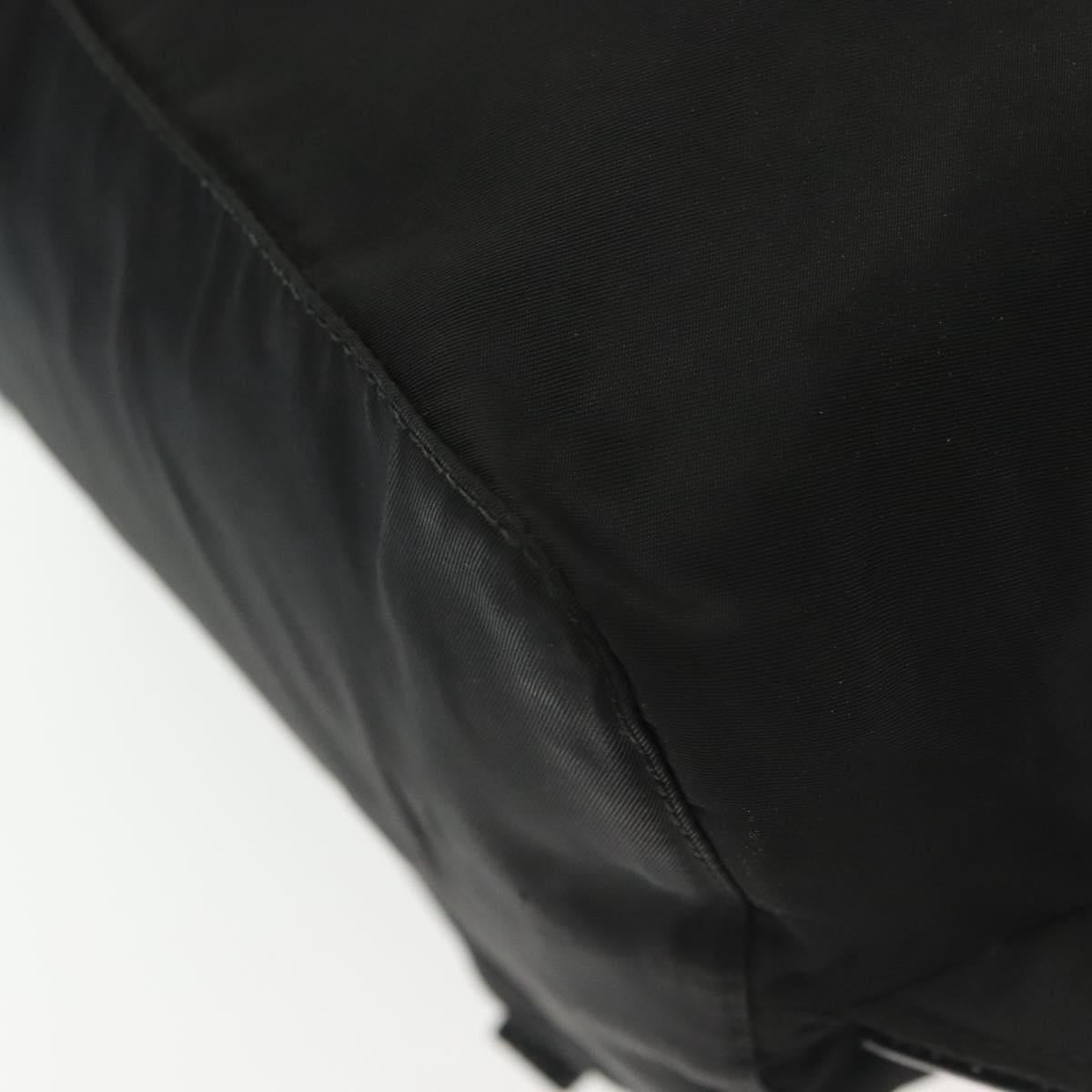 PRADA Backpack Nylon Black Silver Auth 139073