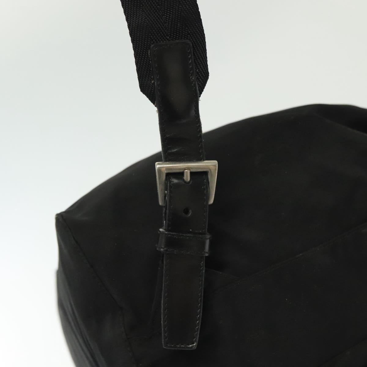 PRADA Backpack Nylon Black Silver Auth 139073