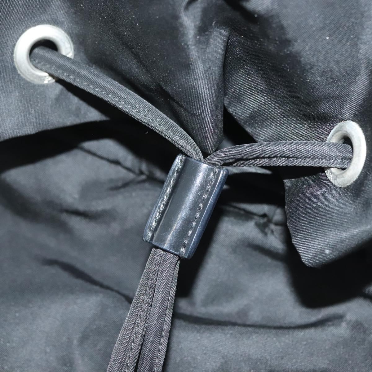 PRADA Backpack Nylon Black Silver Auth 139073