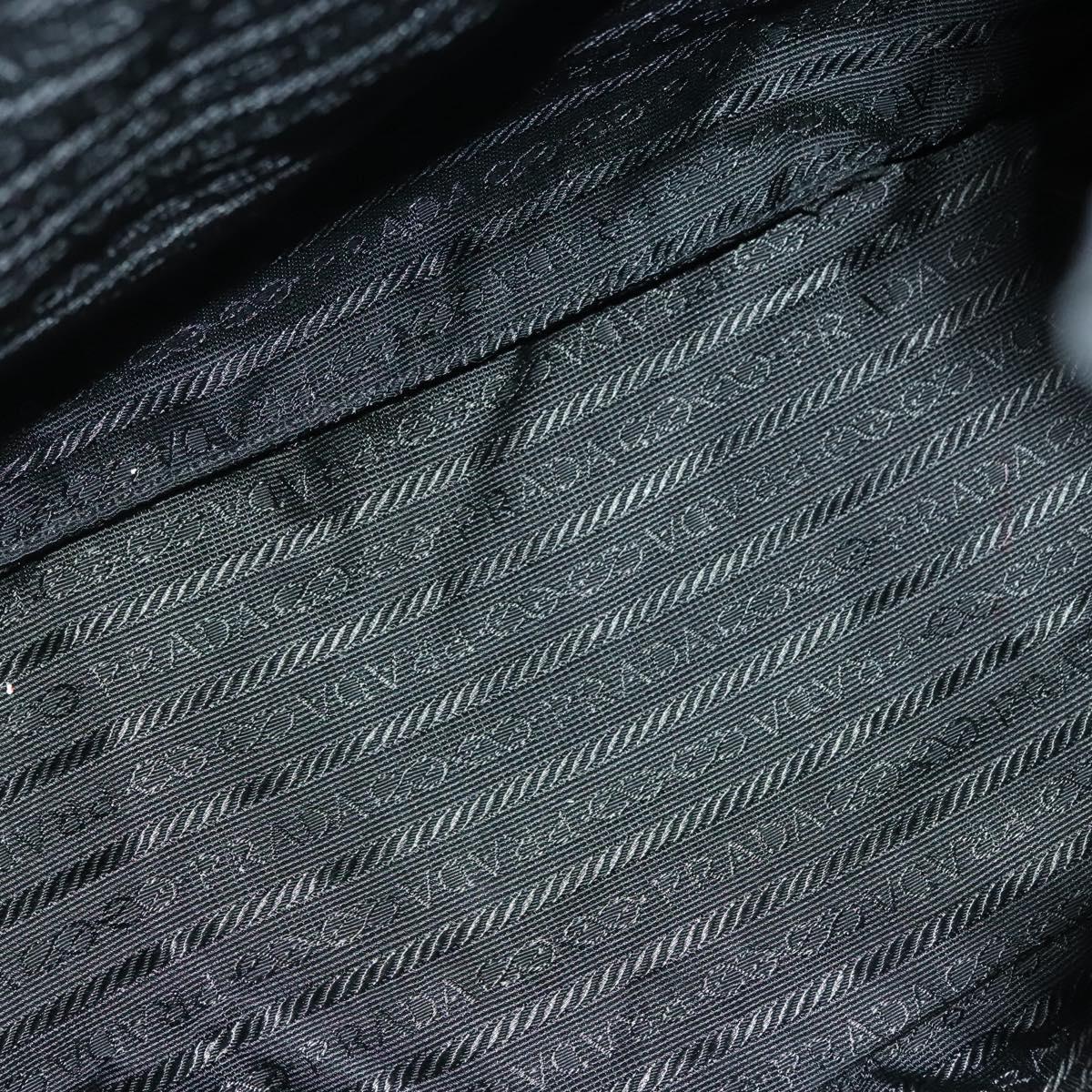PRADA Backpack Nylon Black Silver Auth 139073