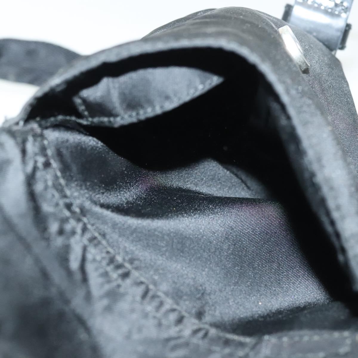 PRADA Backpack Nylon Black Silver Auth 139073