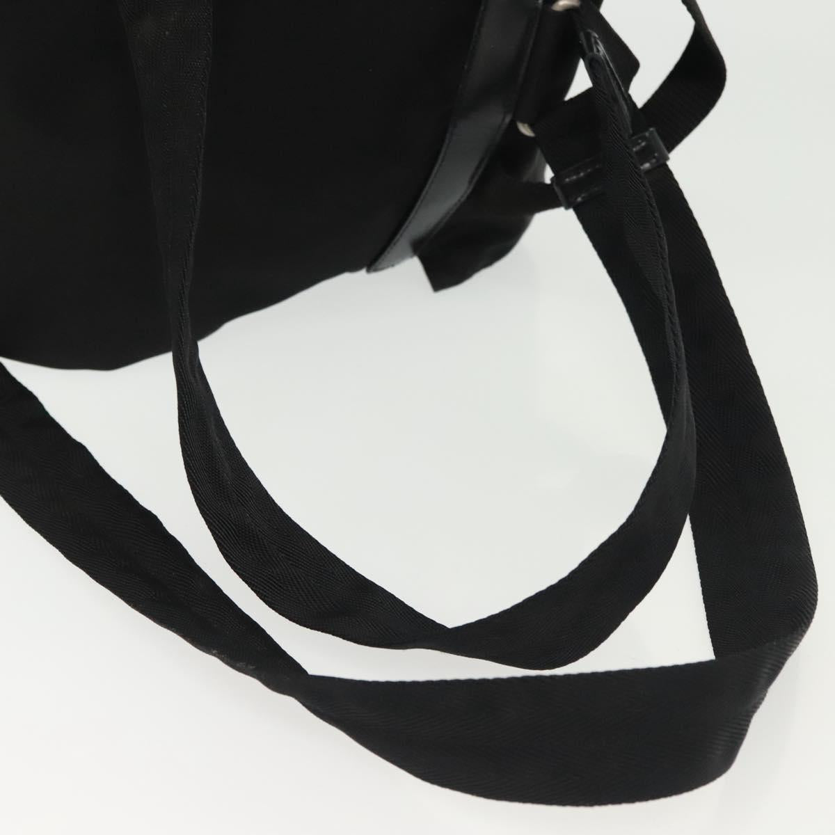 PRADA Backpack Nylon Black Silver Auth 139073
