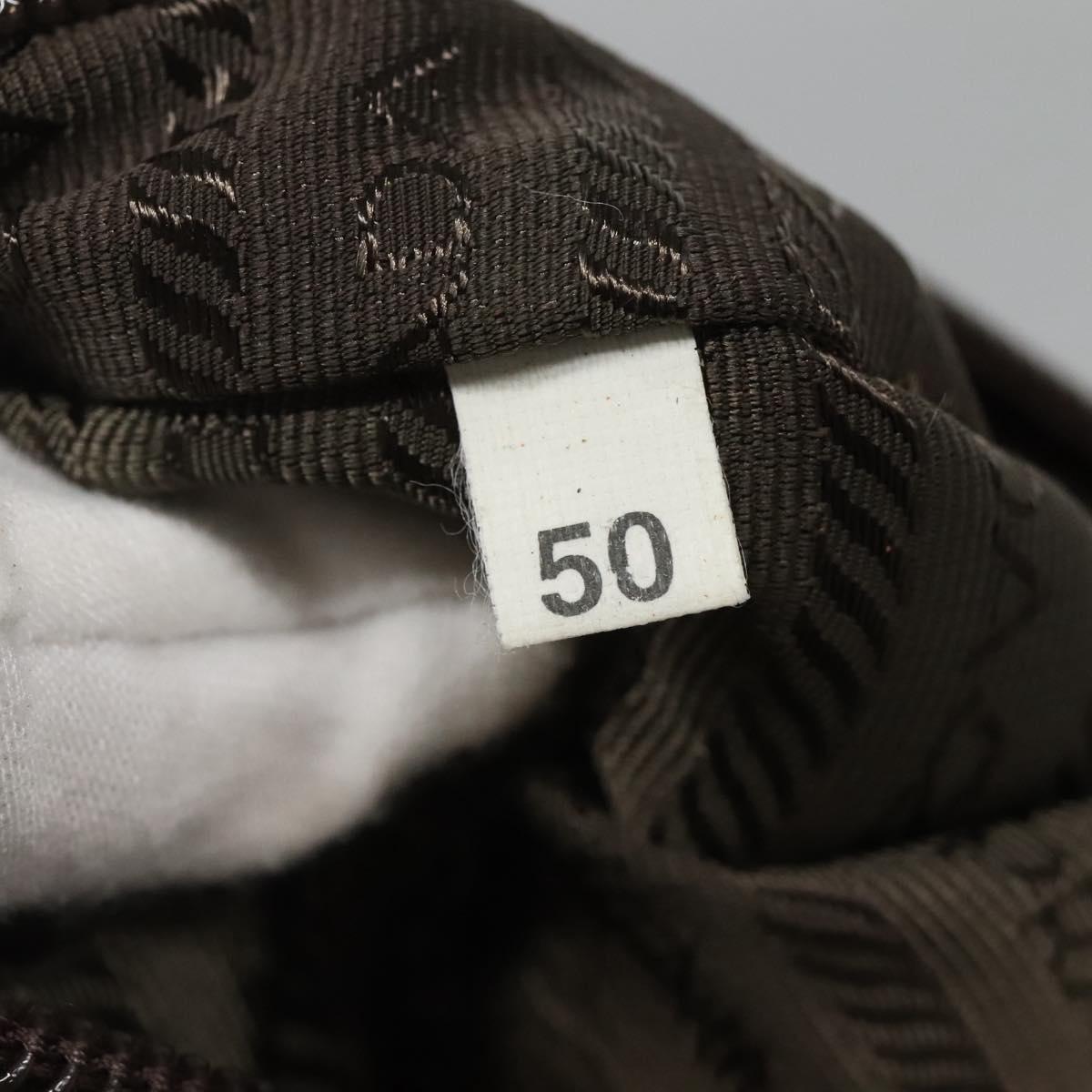 PRADA Tote Bag nylon metal Khaki Silver Auth 139074