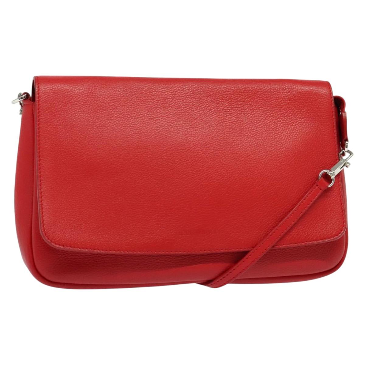 LOUIS VUITTON Parnasea Esan Ciel Shoulder Bag Leather Red M94448 LV Auth 139078