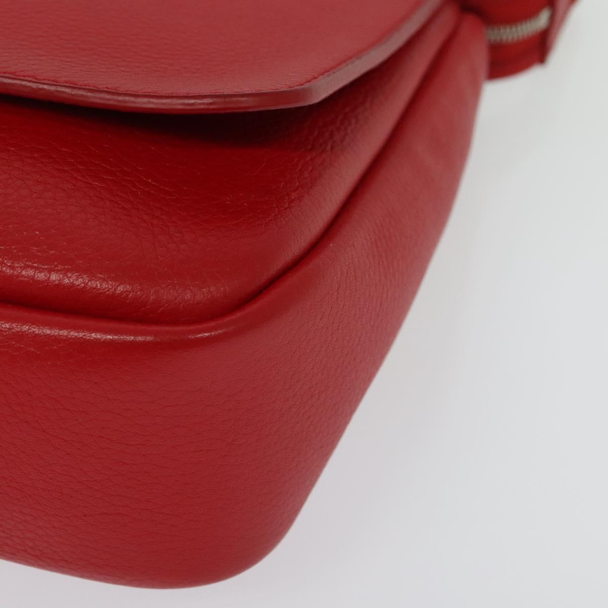LOUIS VUITTON Parnasea Esan Ciel Shoulder Bag Leather Red M94448 LV Auth 139078