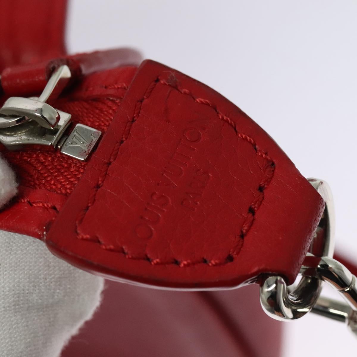 LOUIS VUITTON Parnasea Esan Ciel Shoulder Bag Leather Red M94448 LV Auth 139078