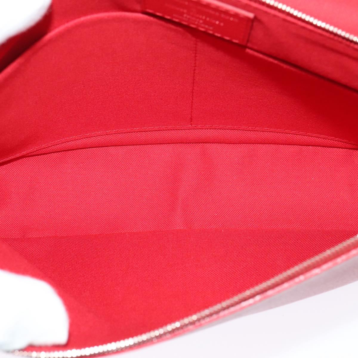 LOUIS VUITTON Parnasea Esan Ciel Shoulder Bag Leather Red M94448 LV Auth 139078