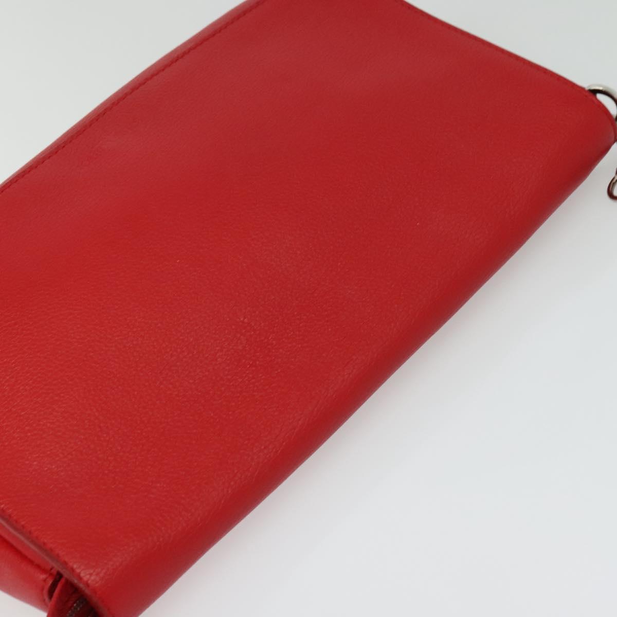 LOUIS VUITTON Parnasea Esan Ciel Shoulder Bag Leather Red M94448 LV Auth 139078