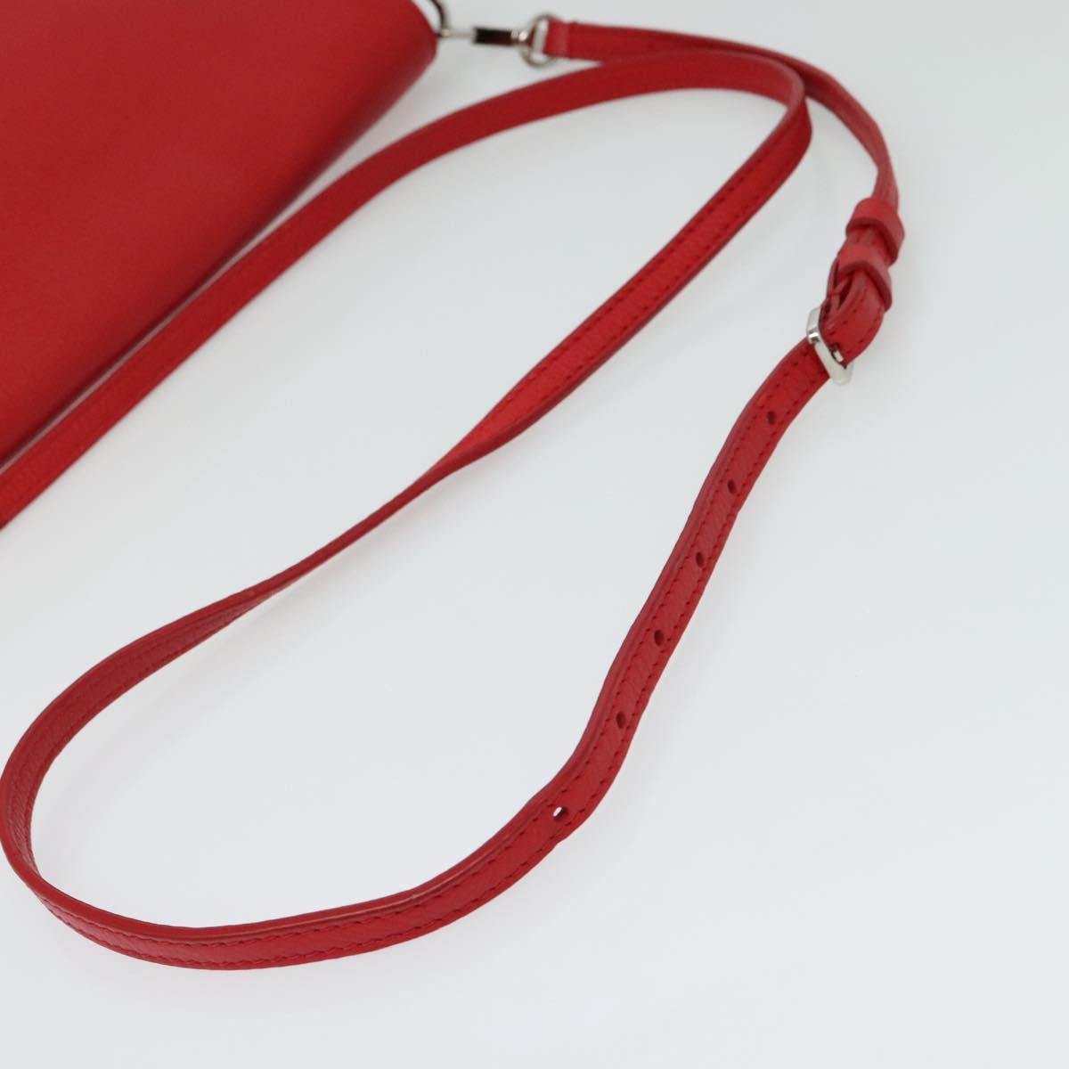 LOUIS VUITTON Parnasea Esan Ciel Shoulder Bag Leather Red M94448 LV Auth 139078