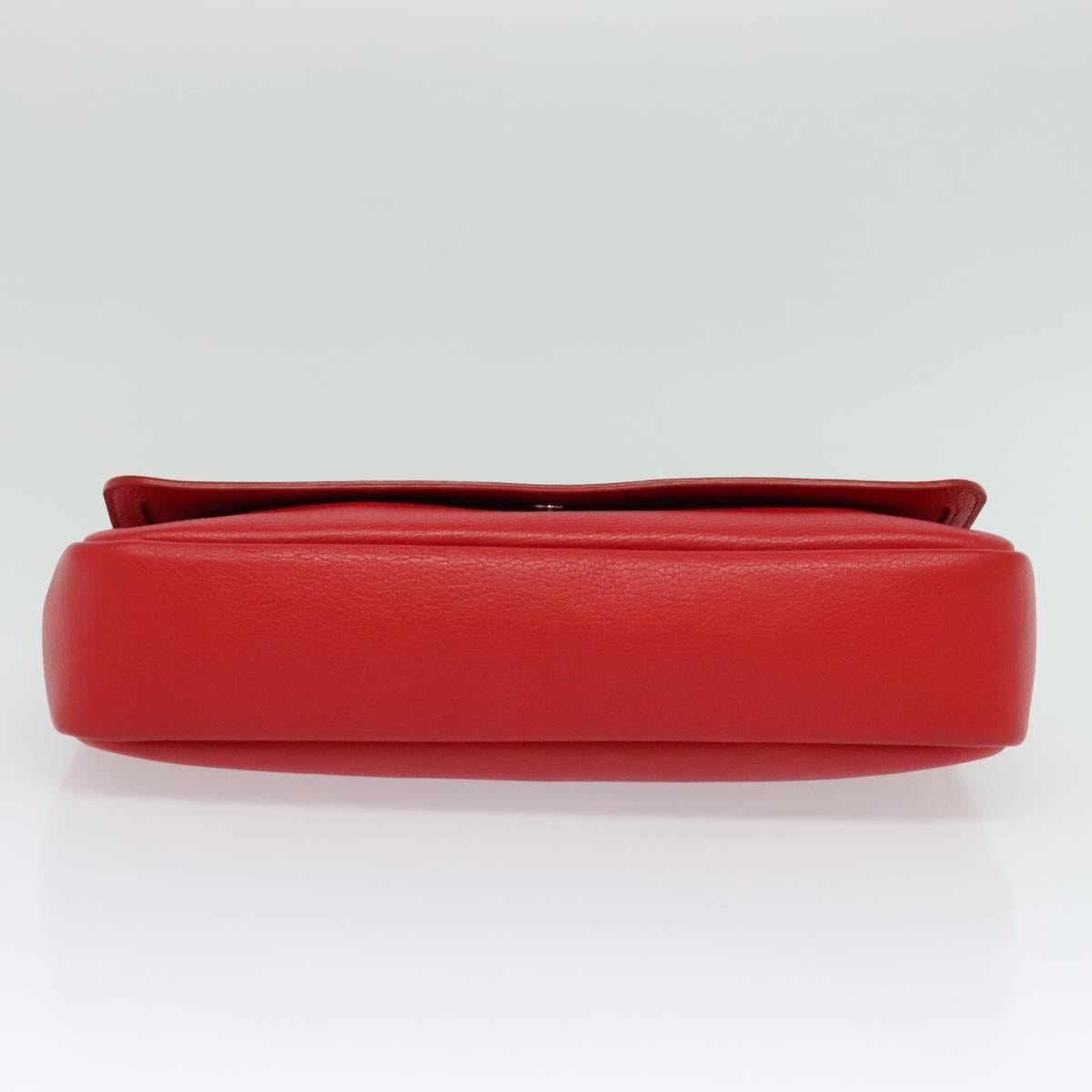 LOUIS VUITTON Parnasea Esan Ciel Shoulder Bag Leather Red M94448 LV Auth 139078