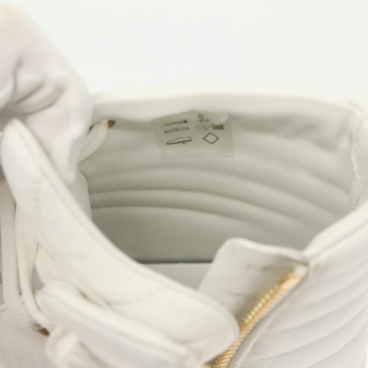 LOUIS VUITTON Stellar Tyne High Top Sneakers Leather White LV Auth 139090