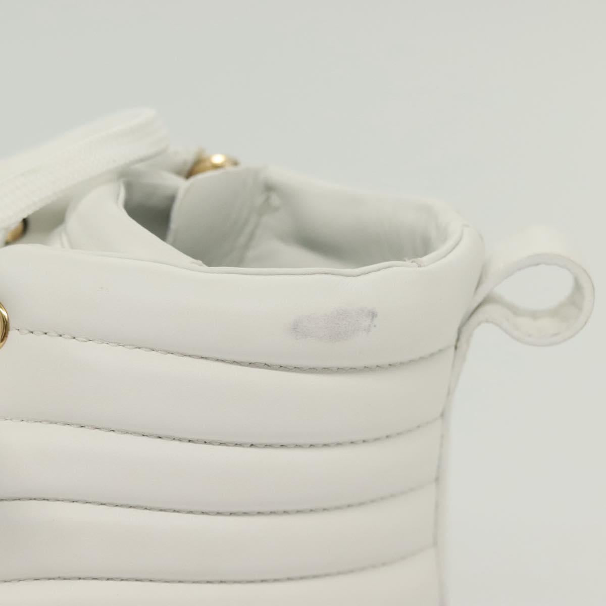 LOUIS VUITTON Stellar Tyne High Top Sneakers Leather White LV Auth 139090