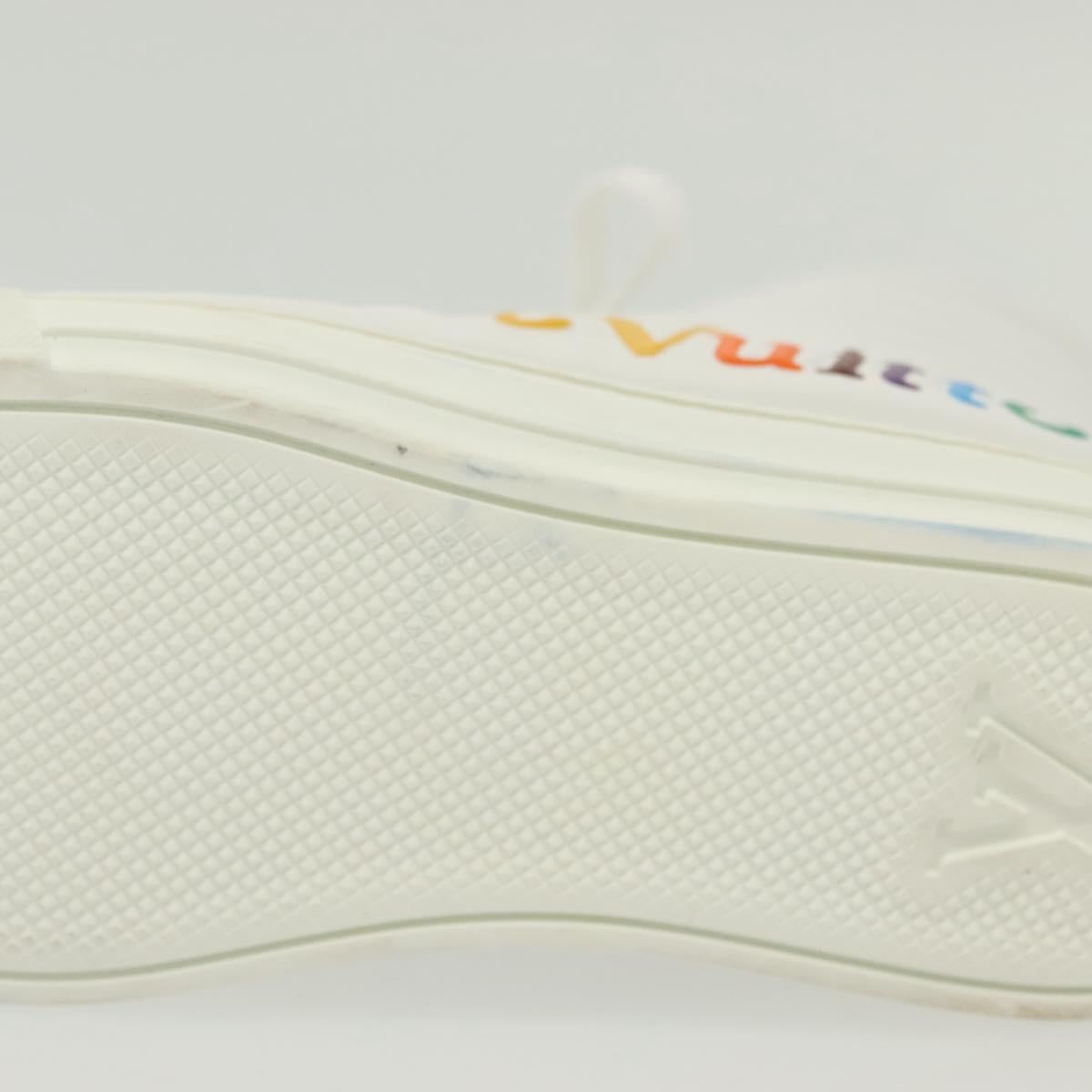 LOUIS VUITTON Stellar Tyne High Top Sneakers Leather White LV Auth 139090