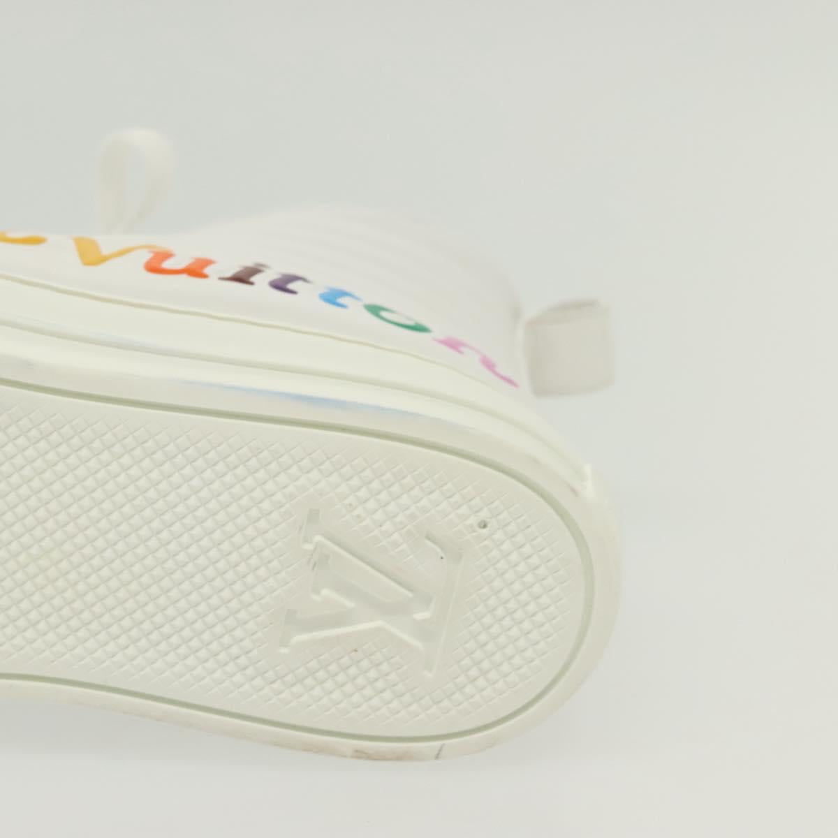 LOUIS VUITTON Stellar Tyne High Top Sneakers Leather White LV Auth 139090