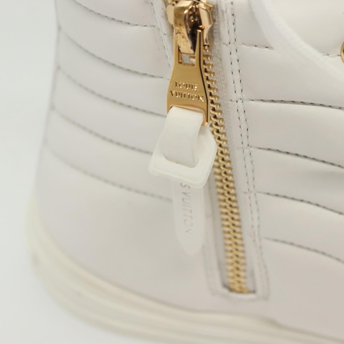 LOUIS VUITTON Stellar Tyne High Top Sneakers Leather White LV Auth 139090