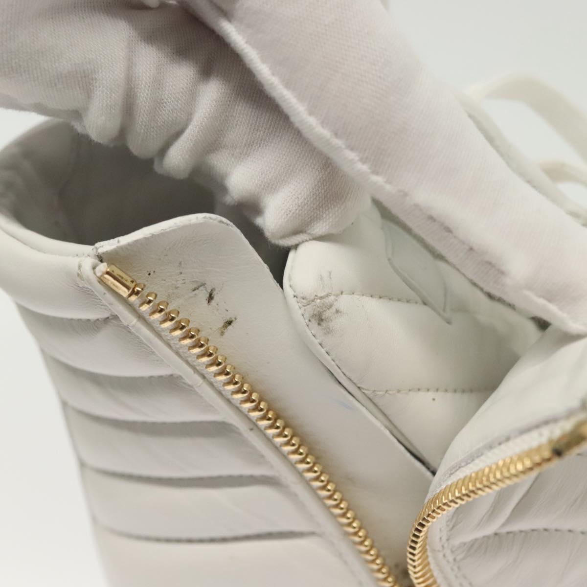 LOUIS VUITTON Stellar Tyne High Top Sneakers Leather White LV Auth 139090