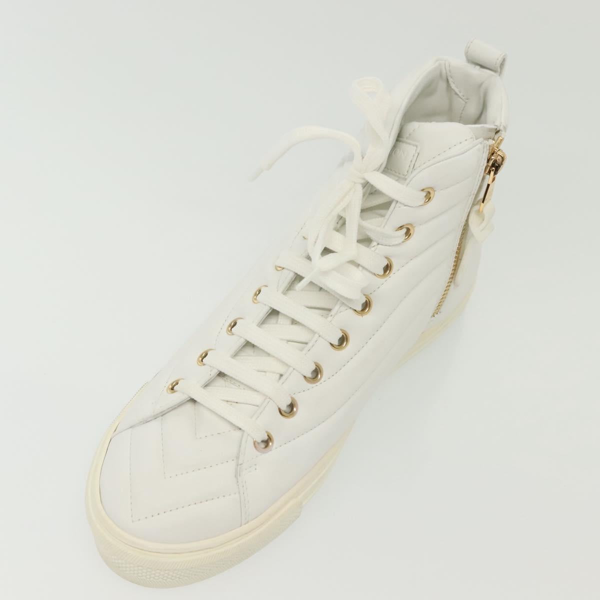 LOUIS VUITTON Stellar Tyne High Top Sneakers Leather White LV Auth 139090