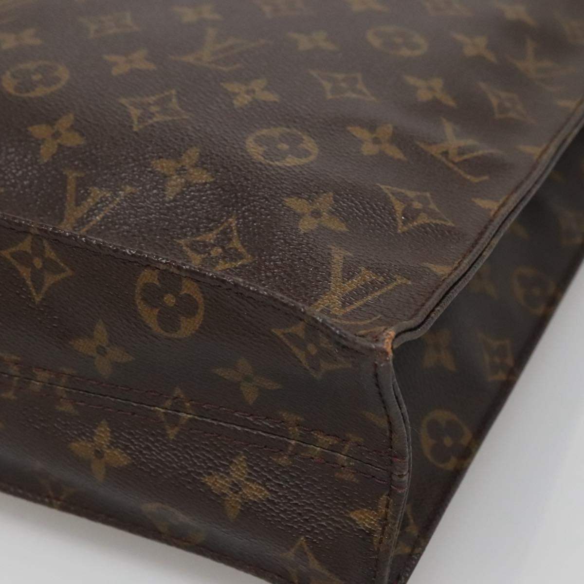 LOUIS VUITTON Monogram Sac Plat Hand Bag M51140 LV Auth 139115