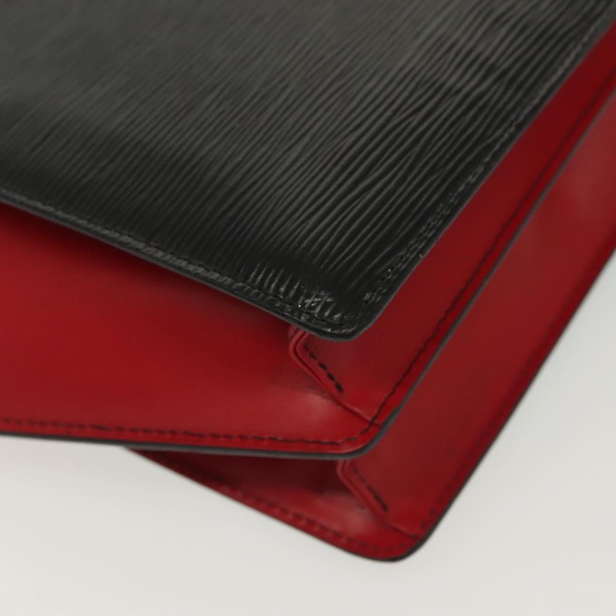 LOUIS VUITTON Epi Bicolor Varenne Hand Bag Black Red M52387 LV Auth 139124