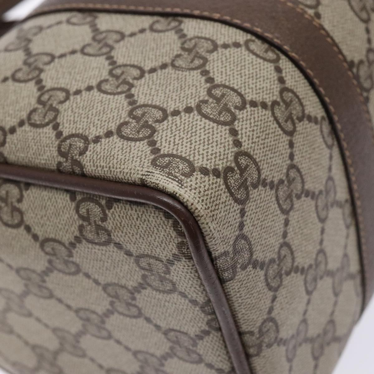 GUCCI GG Supreme Web Sherry Line Hand Bag PVC Beige Gold 40 02 006 Auth 139140