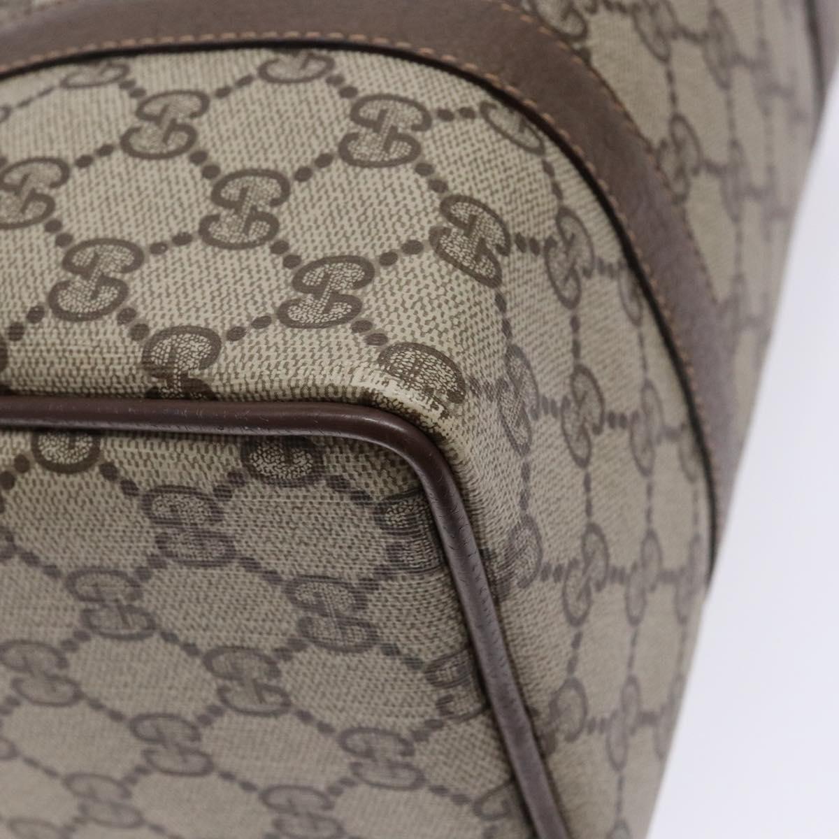 GUCCI GG Supreme Web Sherry Line Hand Bag PVC Beige Gold 40 02 006 Auth 139140