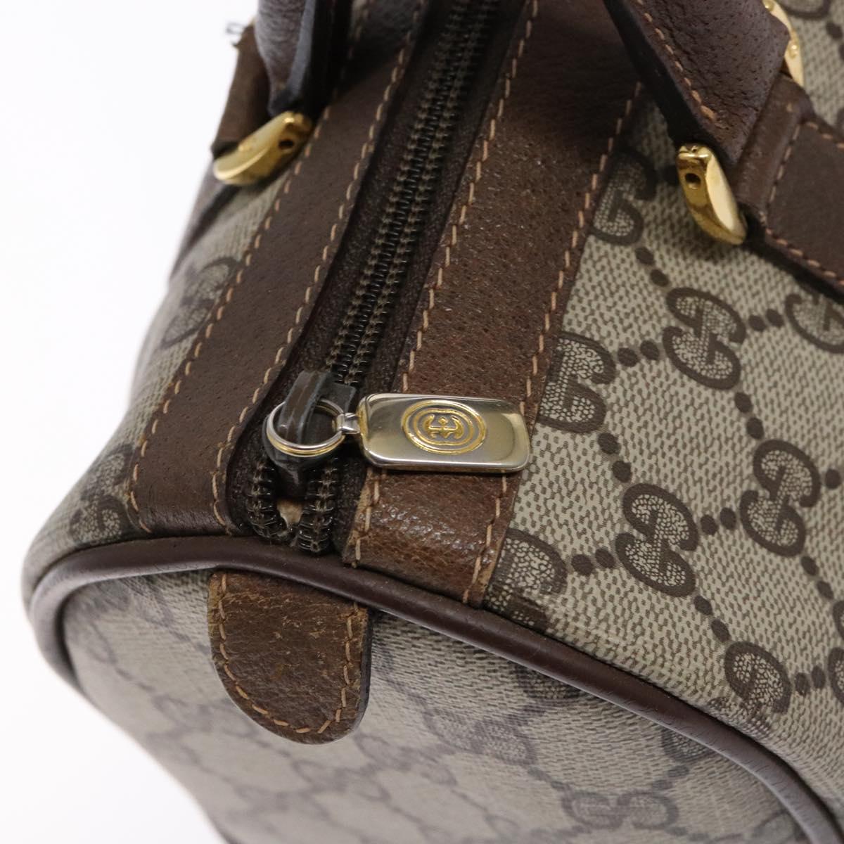 GUCCI GG Supreme Web Sherry Line Hand Bag PVC Beige Gold 40 02 006 Auth 139140