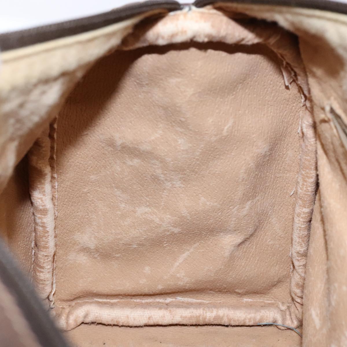 GUCCI GG Supreme Web Sherry Line Hand Bag PVC Beige Gold 40 02 006 Auth 139140
