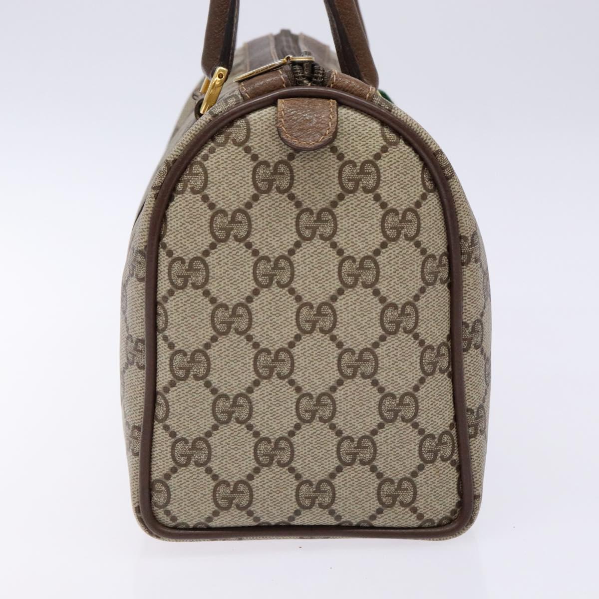 GUCCI GG Supreme Web Sherry Line Hand Bag PVC Beige Gold 40 02 006 Auth 139140