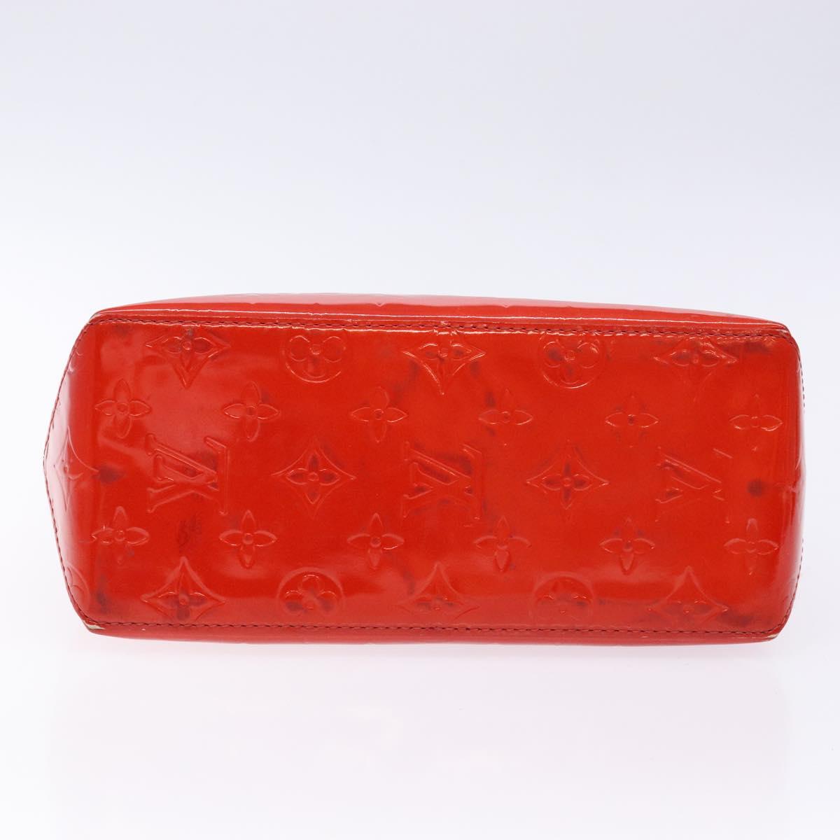 LOUIS VUITTON Monogram Vernis Reade PM Hand Bag Red Rouge M91088 LV Auth 139143