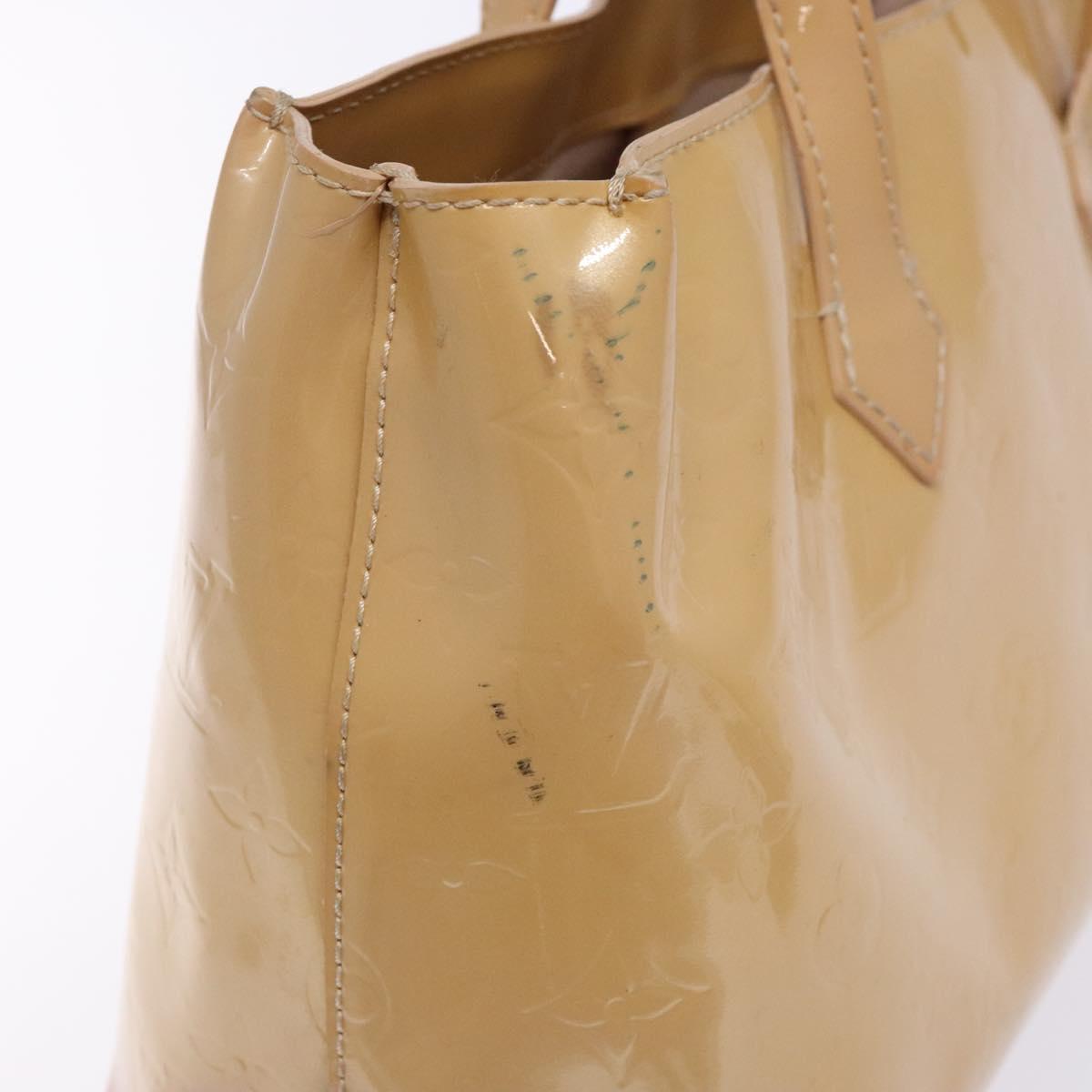 LOUIS VUITTON Vernis Wilshire PM Hand Bag Rose Flow Lantern M91642 Auth 139144
