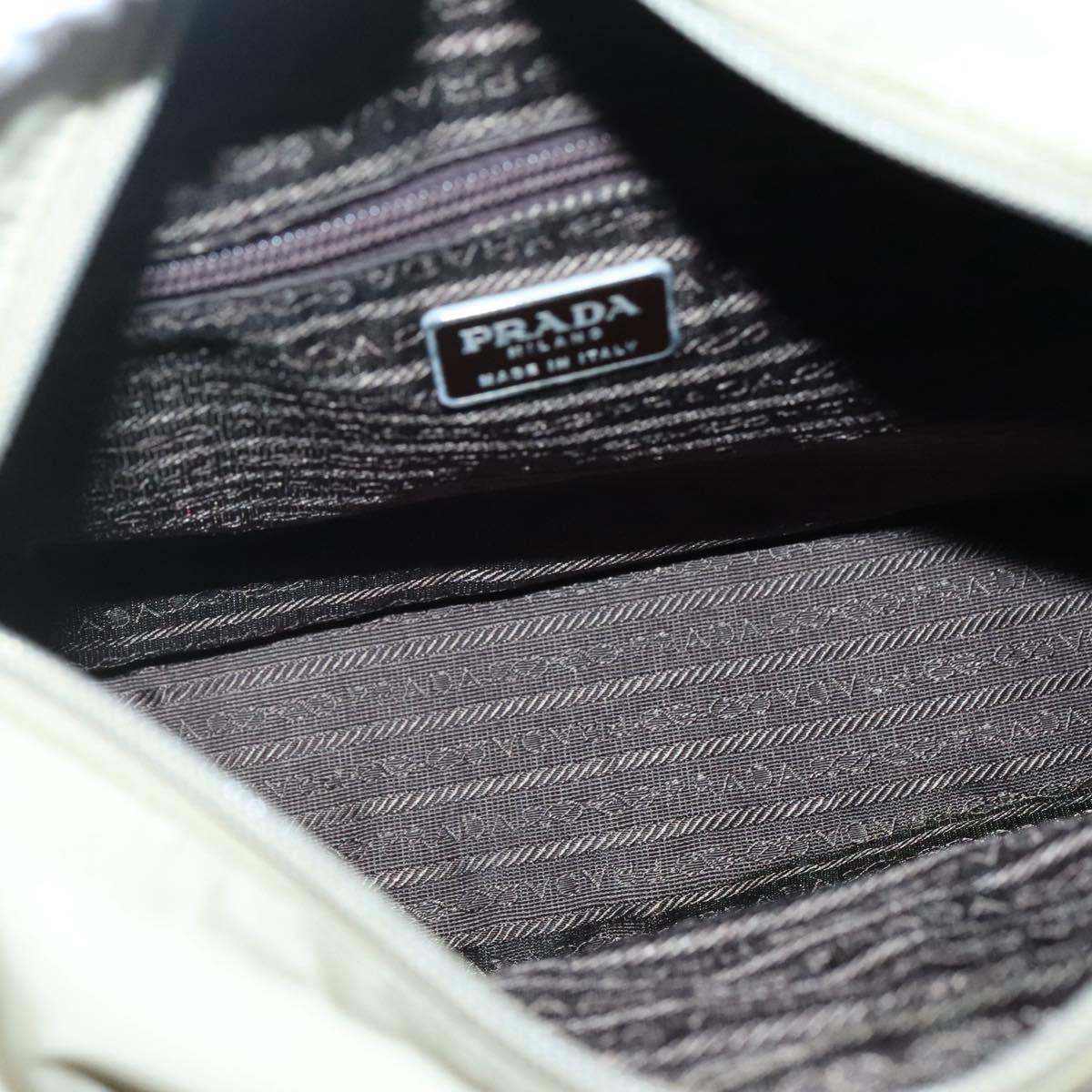 PRADA Hand Bag Nylon Beige Auth 139154