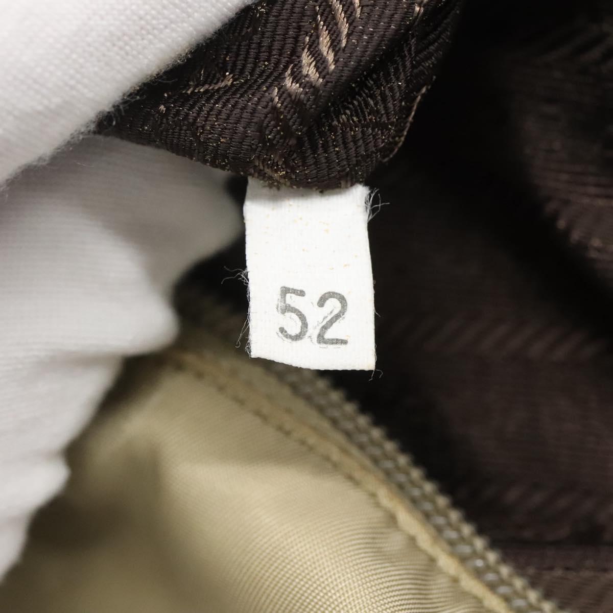 PRADA Hand Bag Nylon Beige Auth 139154