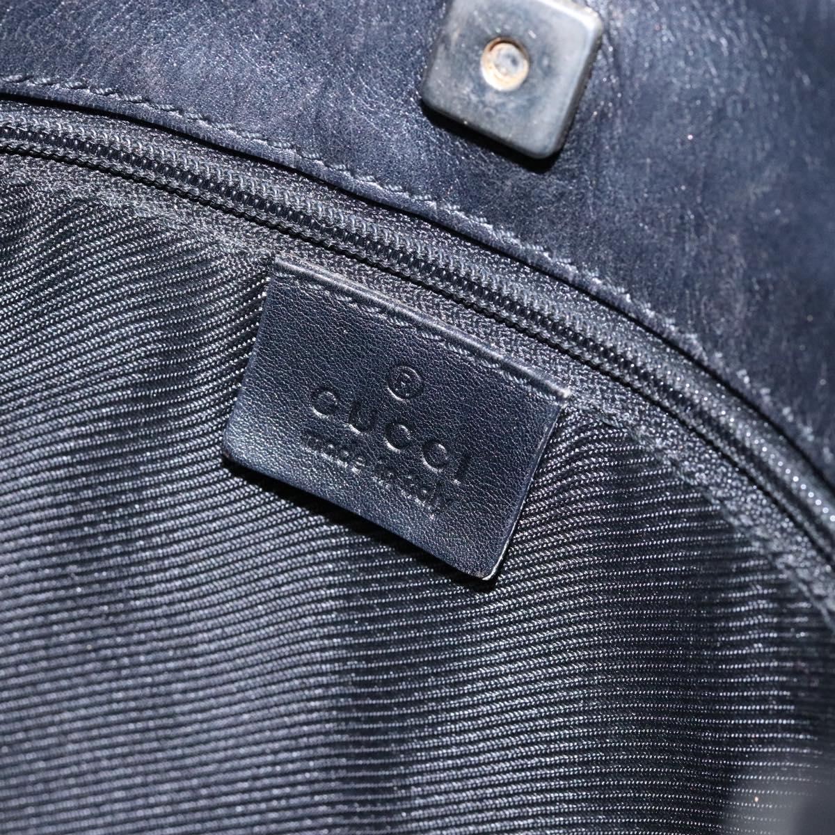 GUCCI GG Canvas Shoulder Bag Black Gold 33900 Auth 139189