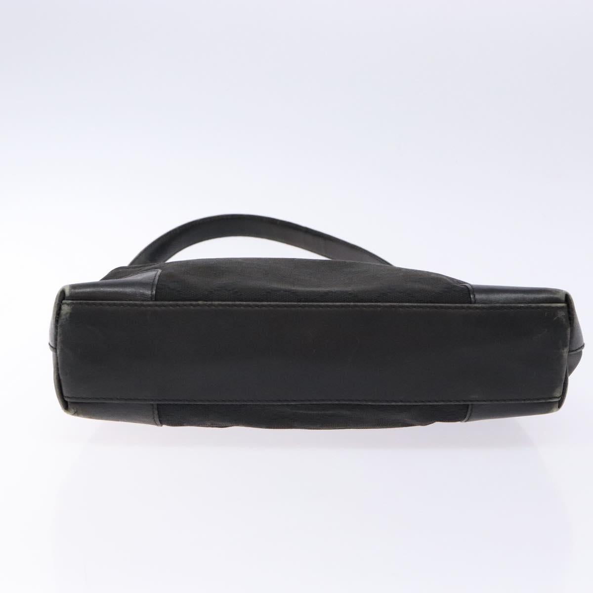 GUCCI GG Canvas Shoulder Bag Black Gold 33900 Auth 139189A