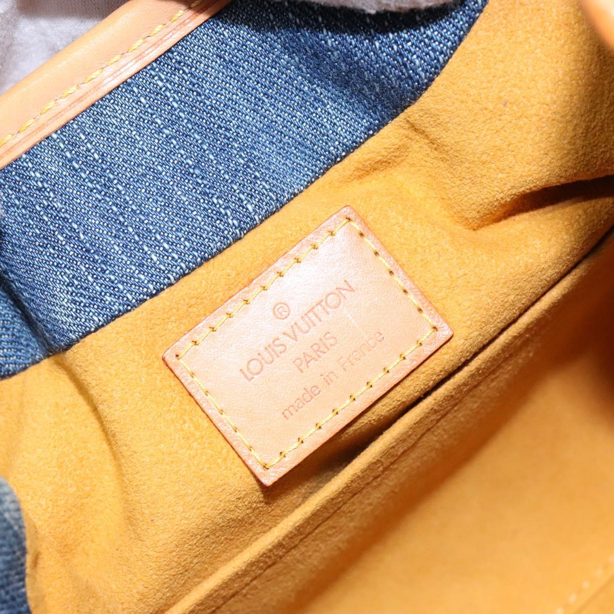 LOUIS VUITTON Monogram Denim Preity Hand Bag Blue M95020 LV Auth 139198V