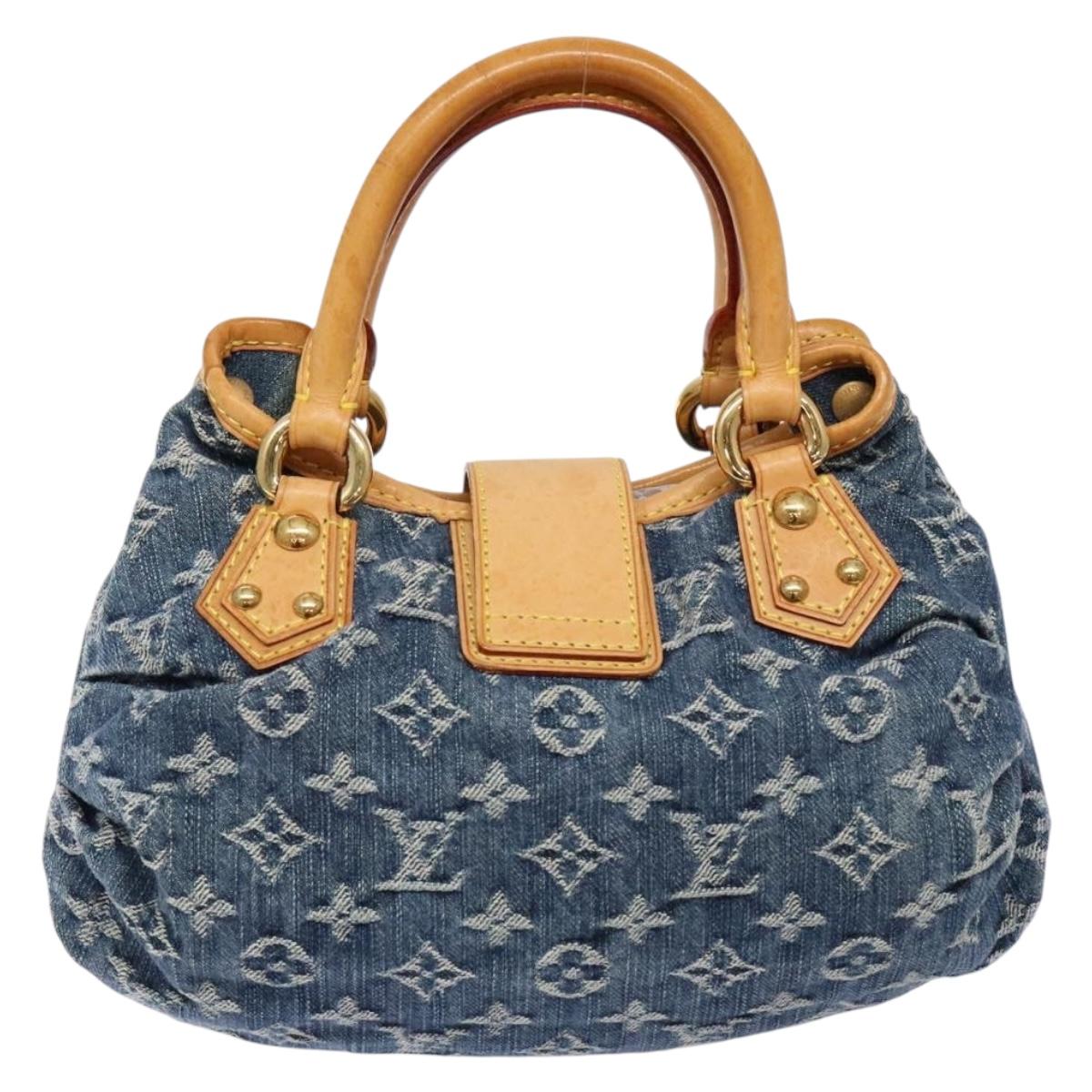LOUIS VUITTON Monogram Denim Preity Hand Bag Blue M95020 LV Auth 139198V