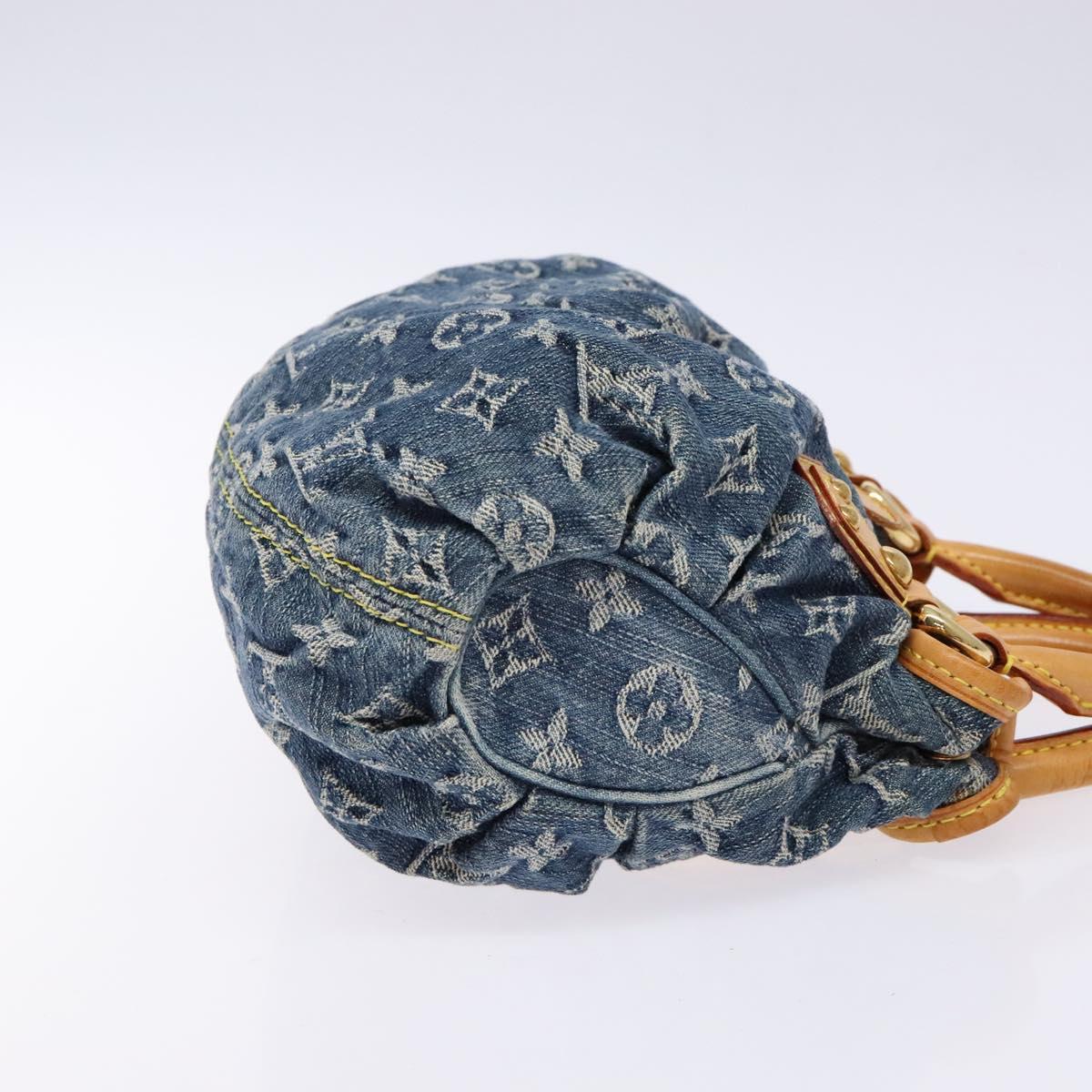 LOUIS VUITTON Monogram Denim Preity Hand Bag Blue M95020 LV Auth 139198V
