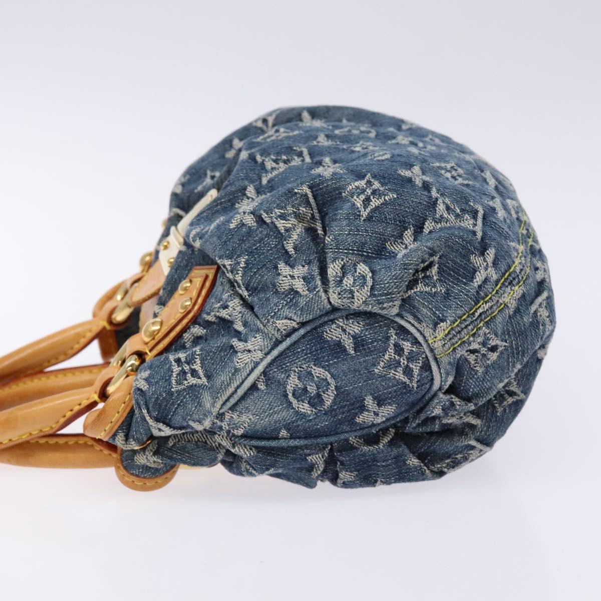 LOUIS VUITTON Monogram Denim Preity Hand Bag Blue M95020 LV Auth 139198V