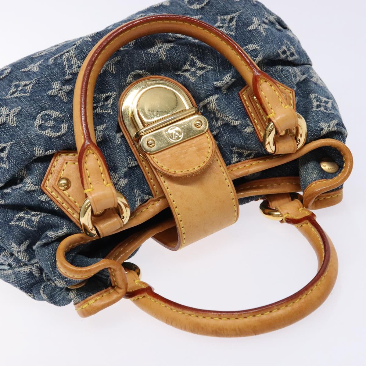 LOUIS VUITTON Monogram Denim Preity Hand Bag Blue M95020 LV Auth 139198V
