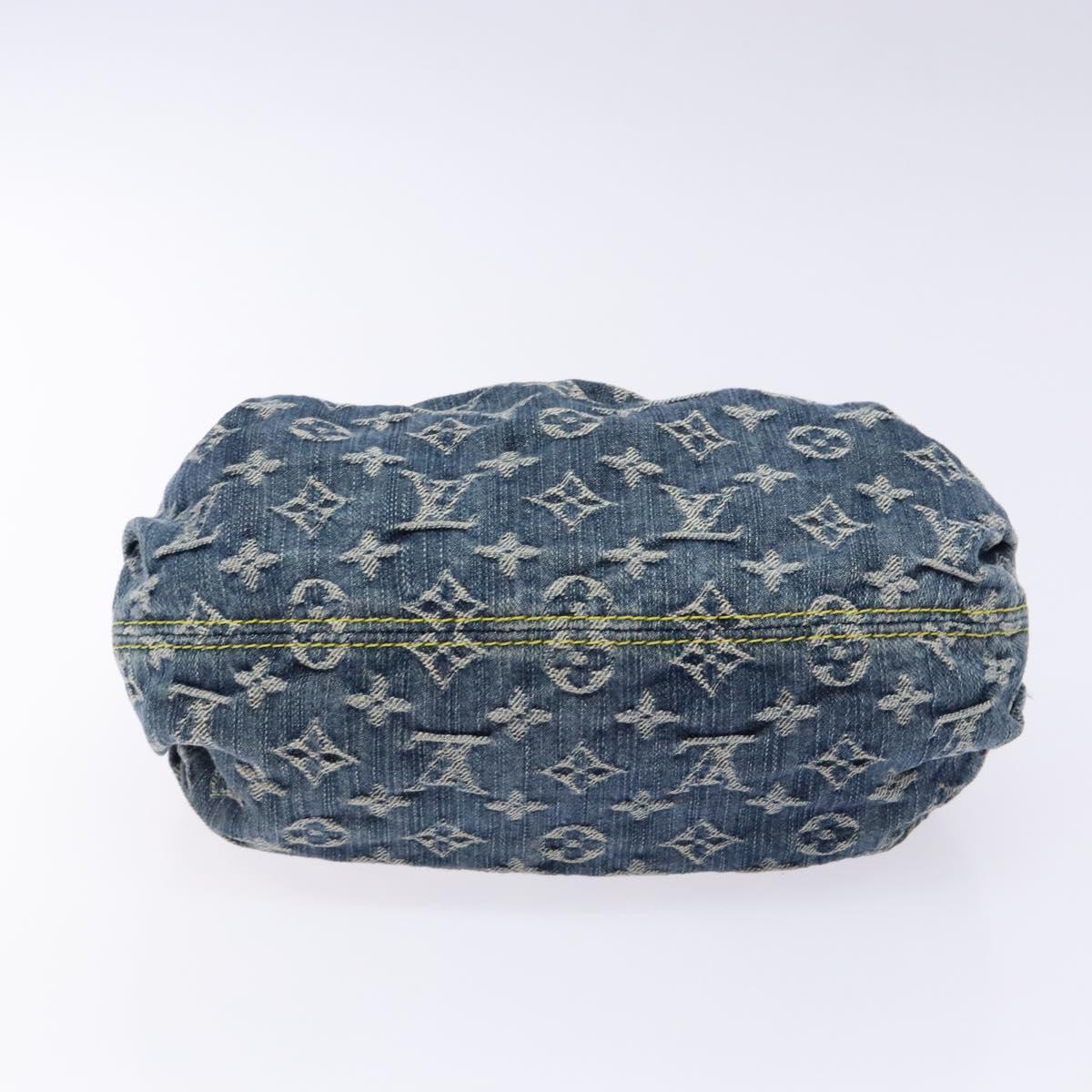 LOUIS VUITTON Monogram Denim Preity Hand Bag Blue M95020 LV Auth 139198