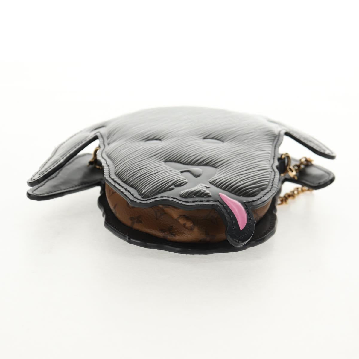 LOUIS VUITTON Monogram Reverse Dog Face Pochette Bag Gray M53171 LV Auth 139199M