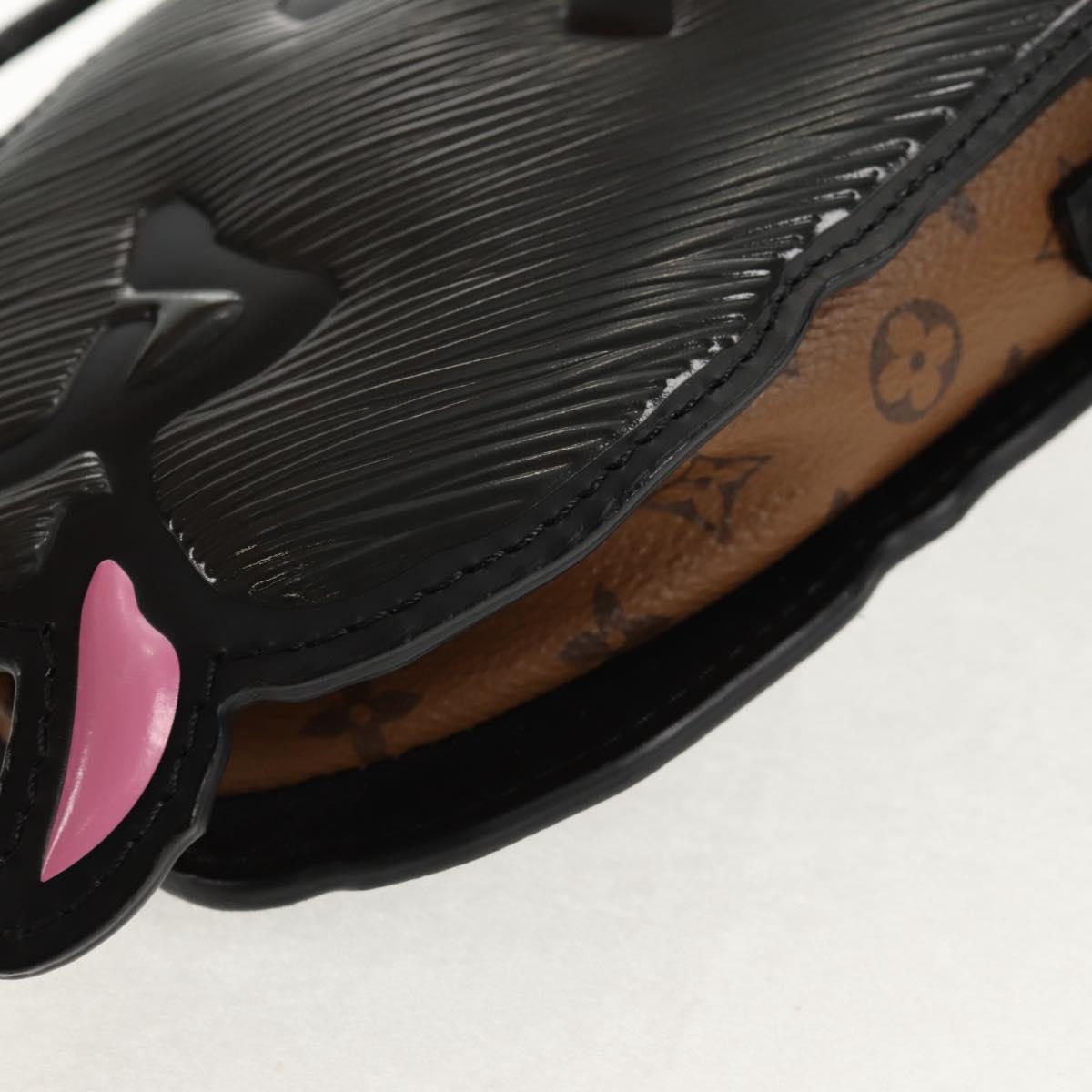 LOUIS VUITTON Monogram Reverse Dog Face Pochette Bag Gray M53171 LV Auth 139199M