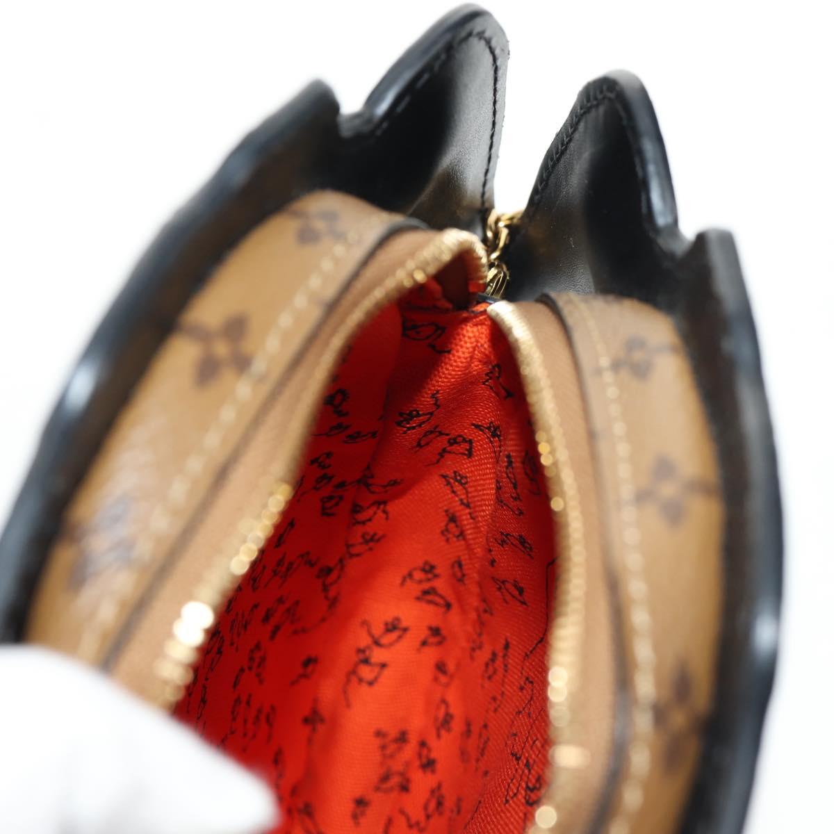 LOUIS VUITTON Monogram Reverse Dog Face Pochette Bag Gray M53171 LV Auth 139199M