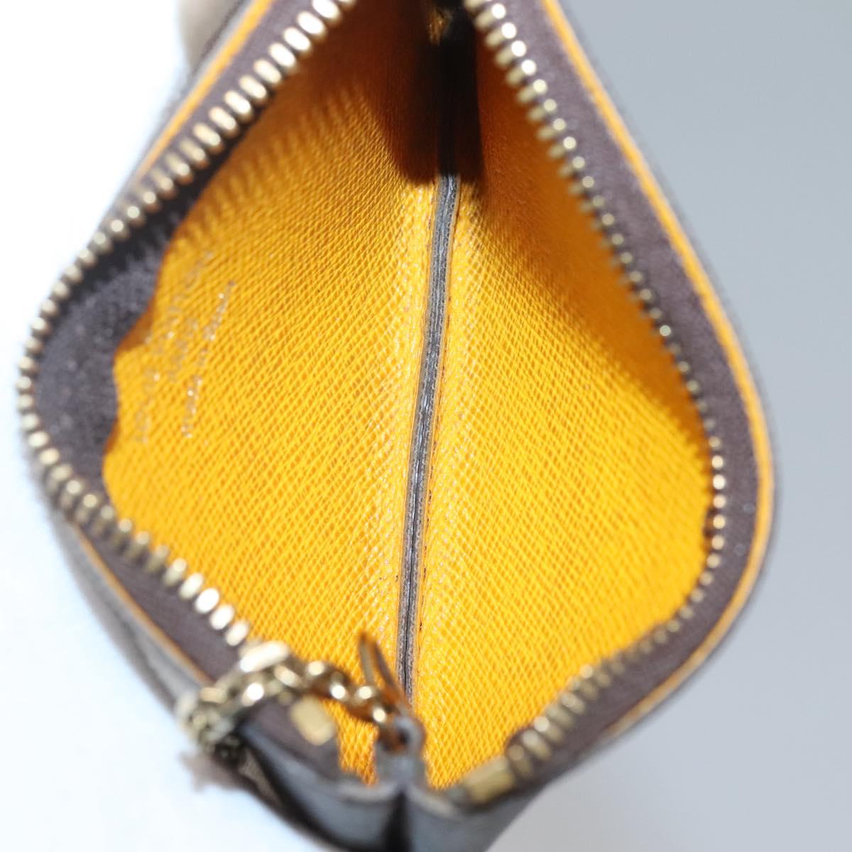 LOUIS VUITTON Monogram Groom Pochette Cles Coin Purse Jaune M60033 Auth 139206