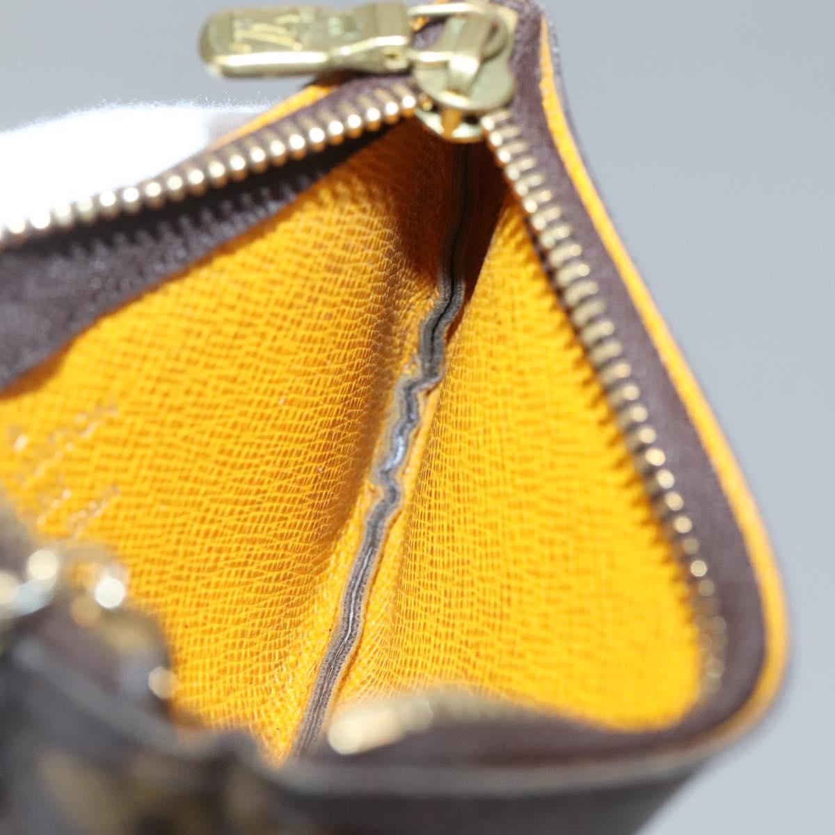 LOUIS VUITTON Monogram Groom Pochette Cles Coin Purse Jaune M60033 Auth 139206